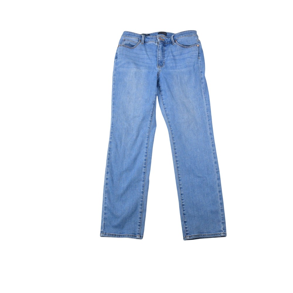Talbots Straight Leg Jeans Womens 10P Blue Excellent Denim Stretch Casual